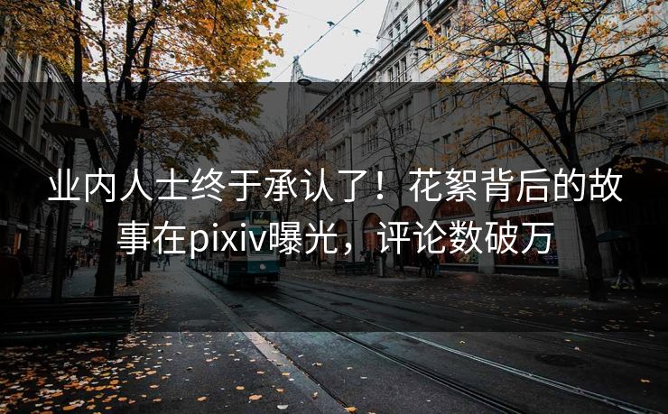 业内人士终于承认了！花絮背后的故事在pixiv曝光，评论数破万
