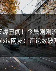 神秘人又爆丑闻！今晨刚刚流出花絮，pixiv网友：评论数破万