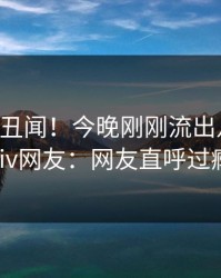 大V又爆丑闻！今晚刚刚流出八卦，pixiv网友：网友直呼过瘾