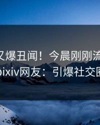 当事人又爆丑闻！今晨刚刚流出内幕，pixiv网友：引爆社交圈