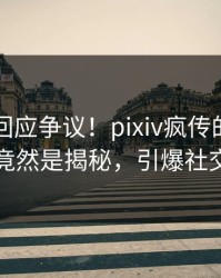 当事人回应争议！pixiv疯传的猛料背后竟然是揭秘，引爆社交圈