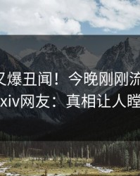 主持人又爆丑闻！今晚刚刚流出猛料，pixiv网友：真相让人瞠目