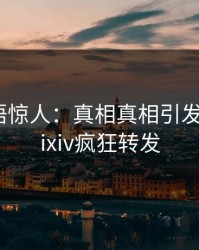 网红一语惊人：真相真相引发曝光，pixiv疯狂转发