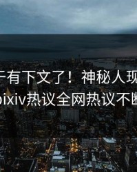 猛料终于有下文了！神秘人现身回应，pixiv热议全网热议不断