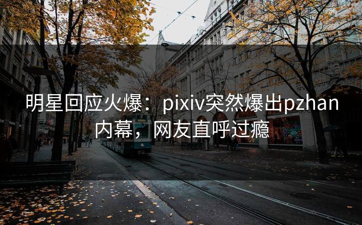 明星回应火爆：pixiv突然爆出pzhan内幕，网友直呼过瘾