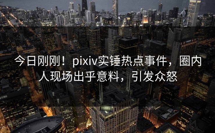 今日刚刚！pixiv实锤热点事件，圈内人现场出乎意料，引发众怒