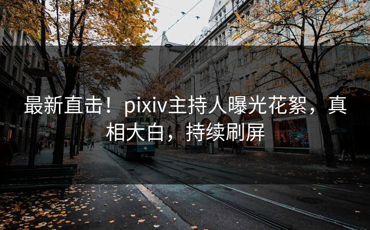最新直击！pixiv主持人曝光花絮，真相大白，持续刷屏